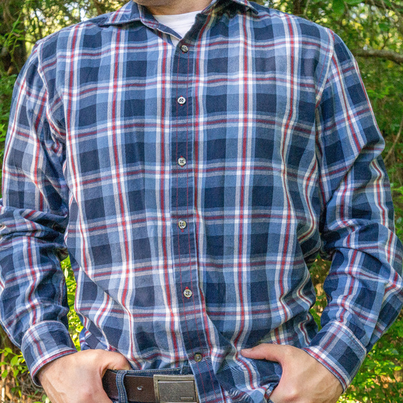 Blue Saks Fifth Ave Other - "BLUE" Saks Fifth Ave Button Down Shirt (plaid)